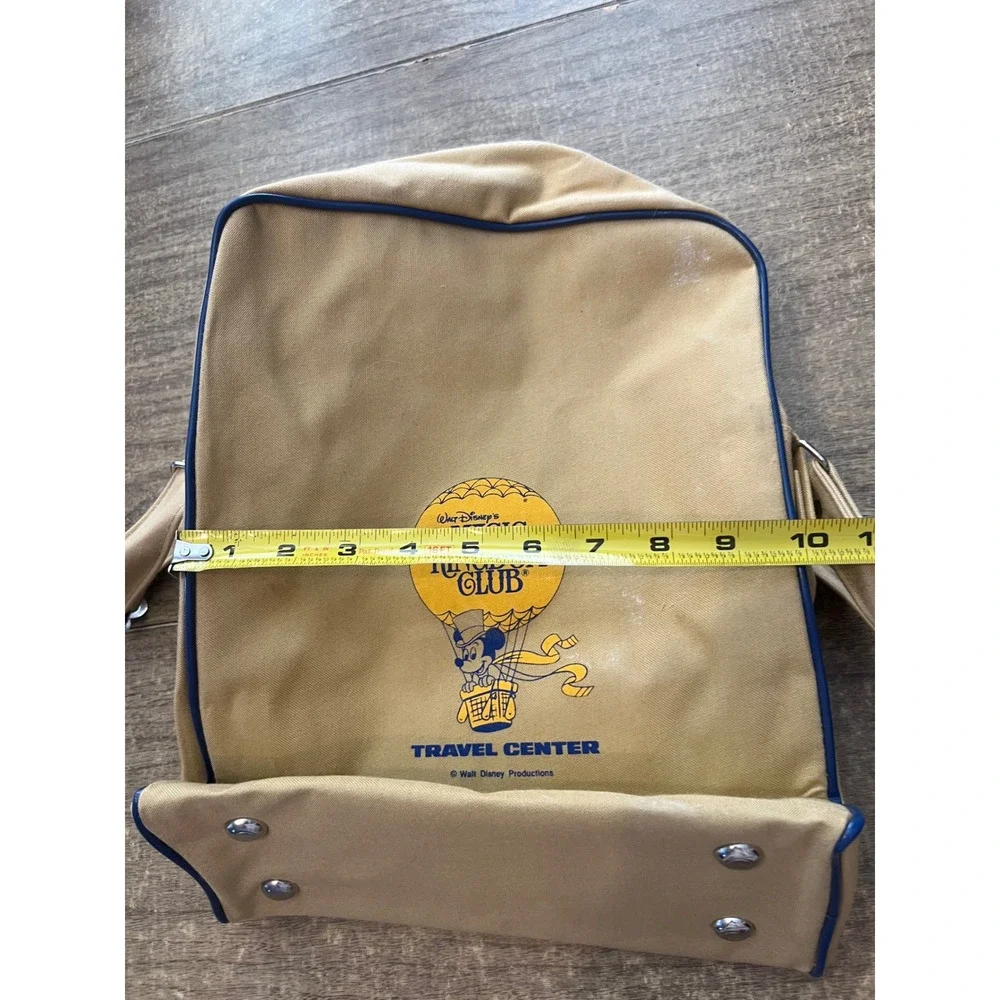 VTG Walt Disney World Magic Kingdom Club Tan Canvas Carry On Tote Bag 70s Mickey